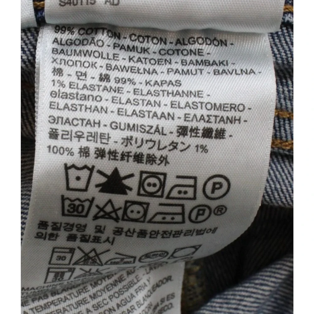 Levis Jeans Mens Size 34 X 30 Blue 514 Cotton Blend Button Fly Straight Stretch - Picture 4 of 9